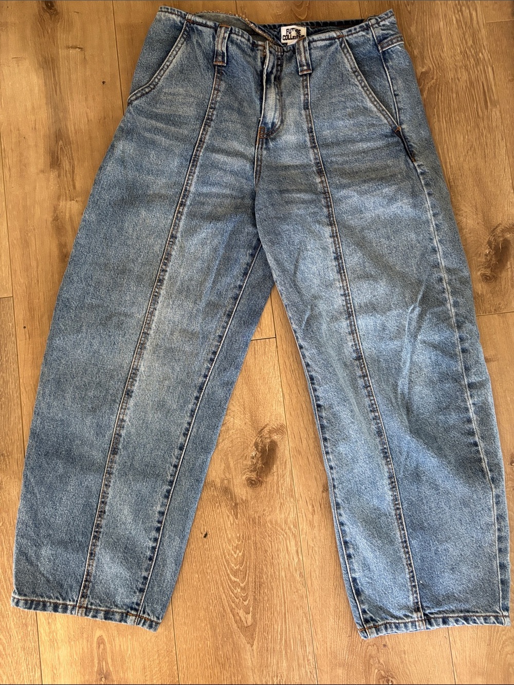 Future collective women’s barrel jeans